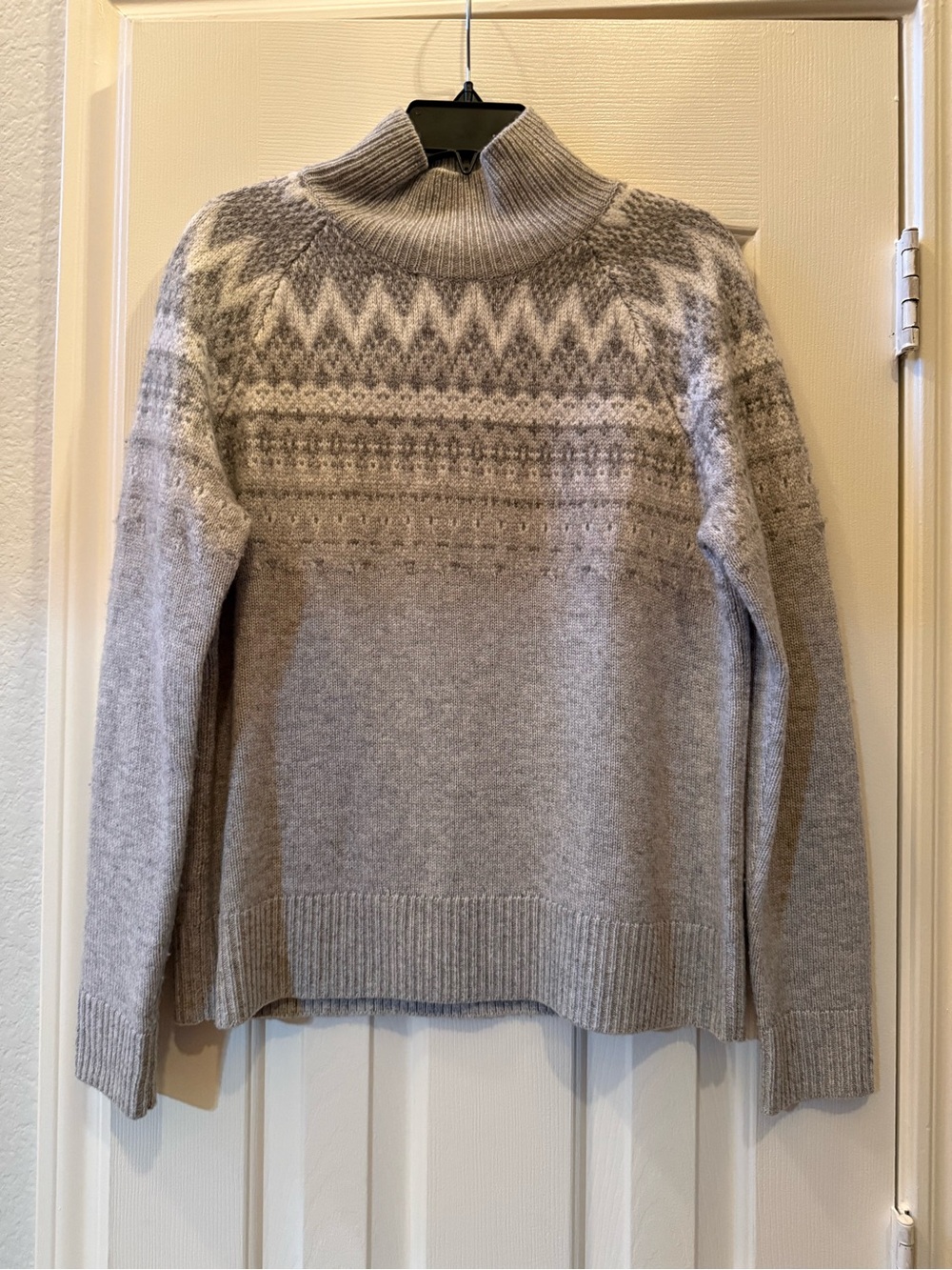 Vineyard Vines Gray Fair Isle Turtleneck Sweater